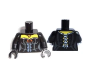 LEGO® Teil 973pb1586c01 - Torso weibliches Korsett Gold Totenkopf Anhänger Muster - Bild 1 von 1