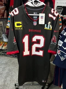 Tom Brady Tampa Bay Buccaneers Authentic Jersey Super Bowl+Captain Patch Xxl Nwt - Picture 1 of 24
