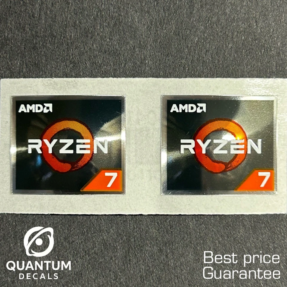 2x AMD Ryzen 7 Desktop / Laptop sticker label (NEW) 19mm x 16mm - Image 1 of 1