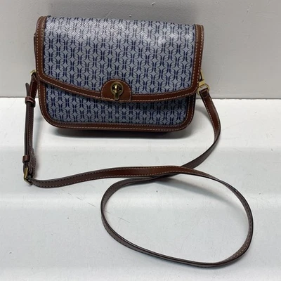 Bolso con asa superior de cuero azul fósil Foto 1 de 4