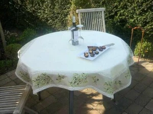 Tablecloth Jacquard Matellase 130x130 CM Ecru With Olives From - Picture 1 of 4