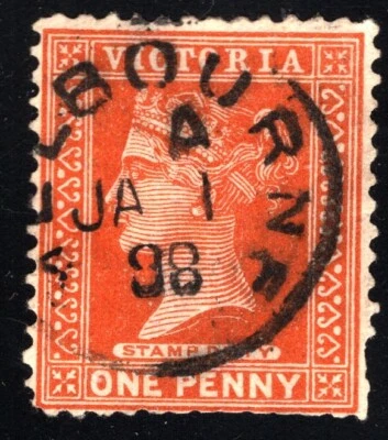 VICTORIA Sc# 169 Queen Victoria 1p Orange 1890 Used [A170] - Image 1 of 2