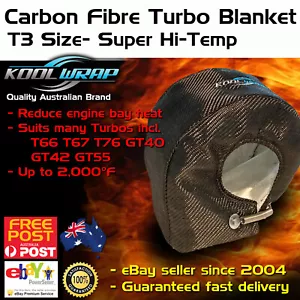 TURBO BLANKET T3 Carbon Fibre Beanie Cover Hi Temp Heat Shield With Springs - Picture 1 of 3