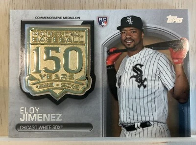 2019 Topps Update ELOY JIMENEZ RC 150 Years Medallion #AMM-EJ White Sox - Image 1 of 2