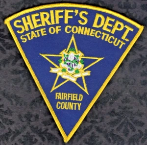 Parche de hombro Fairfield County Connecticut Sheriff -- Garantía 100 % auténtico - Imagen 1 de 2