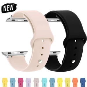 Silikonowy pasek na pasek do Apple Watch iWatch Series Ultra 2 10 9 8 7 6 5 4 38-49mm - Zdjęcie 1 z 48