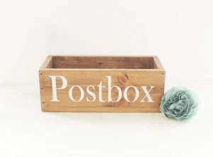 Holzbriefkasten, Postaufbewahrung, Briefkasten, rustikale Einrichtung, Fluraufbewahrung, Holzbo - Bild 1 von 6