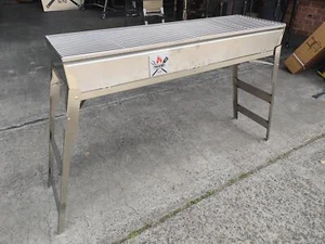 NEW PORTABLE STAINLESS STEEL HIBACHI CHARCOAL BBQ GRILL - 100cm - FOLDABLE LEGS - Picture 1 of 6
