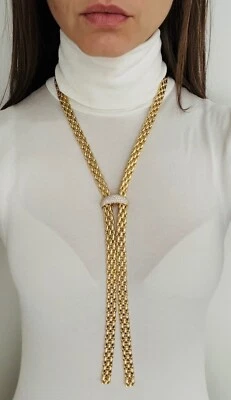 LOUIS GERARD DIAMOND NECKLACE 18K 157.6 GR, 2.63 CAR DIAMONDS, RET USD $63,000+T - Image 1 of 4