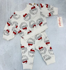 Newborn Holiday Christmas Santa Fleece Sweatshirt & Jogger Pants Set Cat & Jack - Picture 1 of 1