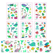  6 Sheets Sticker Kids Gift Stickers Ocean Theme Luminous Tattoos