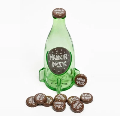 Fallout Bottle Series Glass Bottle & 10 Caps Nuka Mix (Cola) New - Image 1 of 3