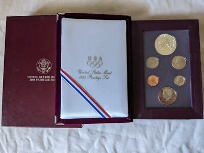 1988-S U.S. Mint Prestige Proof Set Olympics SILVER Dollar - Image 1 of 4