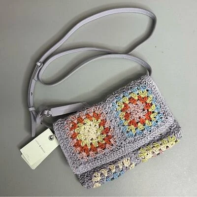 Lucky Brand 波西米亚草花卉斜挎包钱包粉色橙色蓝色黄色全新带标签 — 第 1/4 张图片