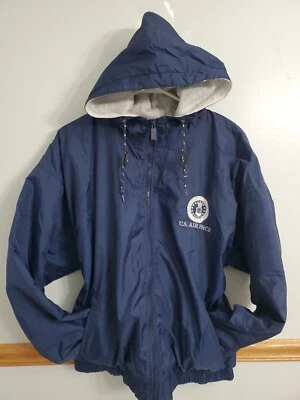 Equipo con logotipo de la Fuerza Aérea para deportes forrado abrigo chaqueta Foto 1 de 4