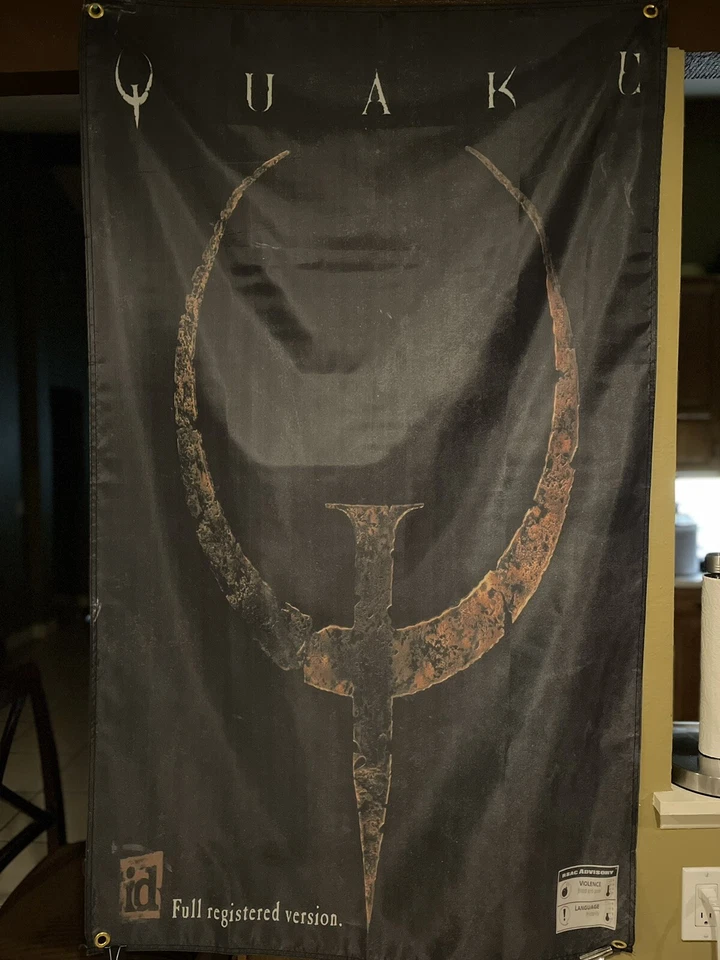 QUAKE 5ft Flag PC 1996 id Software Banner Poster