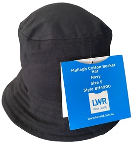 BNWT Boys or Girls Navy Blue LW Reid Sz S 55cm School Uniform Bucket Hat UPF 50+ - Picture 1 of 1