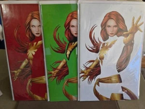 X-Men 19 JTC Exclusive White, Red & Green - Phoenix Negative Space Variant - Picture 1 of 4