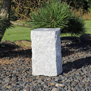 Naturstein Granit Säule Höhe 30cm für Springbrunnen zum Selberbauen Gartendeko