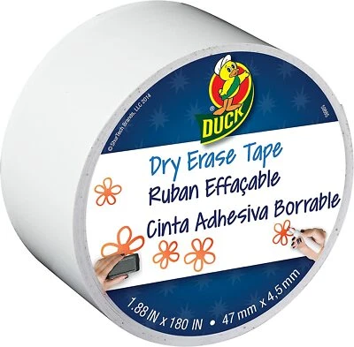 Duck Brand DRY ERASE Tape - 1.88 in. x 5 yds - White - Image 1 of 2