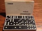 Vintage Dominoes BLACK Bakelite in box Marblelite