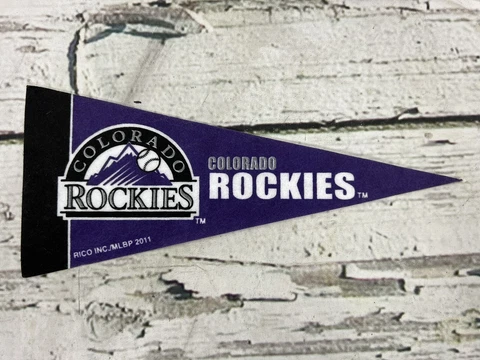 2011 Colorado Rockies MLB Spell Out Miniature Mini Baseball Felt Pennant - 9 In Cover