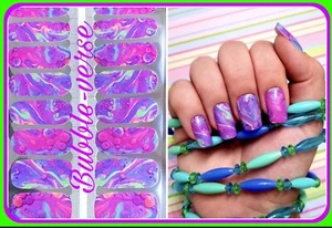 Color Nail Polish Strips, 16ct. Custom  Bubble-verse  Read Description Below - Picture 1 of 5