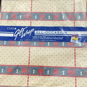 New Vintage Cleo All Occasions Gift Wrapping Paper - Picture 1 of 2