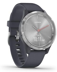 Garmin Vivomove 3S Hybrid Smartwatch Activity Tracker - Silver/Granite Blue