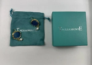 Orecchini TAGLIAMONTE Designs (2001E) 925SS/YGP cammeo veneziano *Poseidone* - Foto 1 di 4