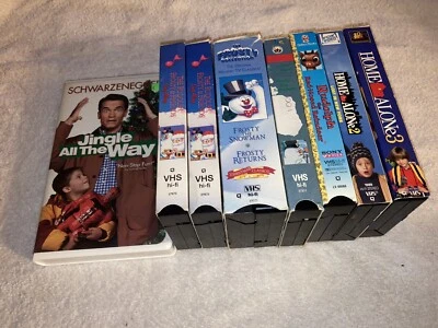 Christmas VHS Lot Jingle All The Way, Home Alone 2 & 3, Frosty, Rudolph MORE! - Image 1 of 4