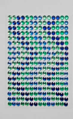 Sticker Schmucksteine Stein ca. 0,5 cm Klar Grün Blau Trägerfolie 9,5 x 13,5 cm - Bild 1 von 2