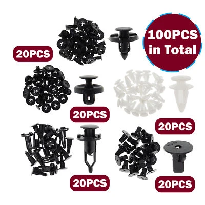 100PCS For Scion FR-S iA iM tC xB Push Rivets Bumper Wheel Arch Moulding Clips - Image 1 of 4