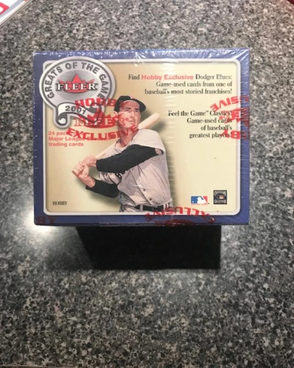 2001 FLEER GREATS OF THE GAME MLB BASEBALL HOBBY BOX 24 PACKS NEW SEALED - Image 1 of 1