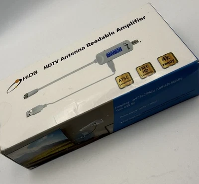 HDTV Readable Antenna Indoor Amplifier, 25dB High Gain Low Noise 80 mile. - Image 1 of 4