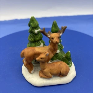 Lemax Old World Village Christmas Collection Resting Deer Buck and Doe Figur - Bild 1 von 7