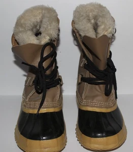 Women's SOREL Manitou Winter Snow Rubber Boots With Wool Lining Made In Canada. - Picture 1 of 6