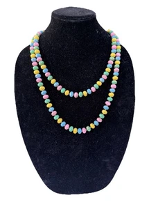 Necklace Pastel Long 50+ Inch Total Length Unbranded OCT25 - Picture 1 of 15