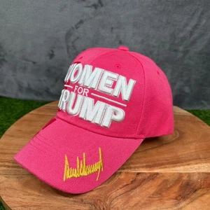For Trump Damenmütze pink verstellbar Baseballkappe Signatur hergestellt in den USA Strapback - Bild 1 von 7