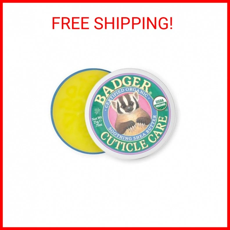 Badger Organic Cuticle Care Balm (Light Citrus Scent, .75oz) Natural Nail Care C - Image 1 of 1