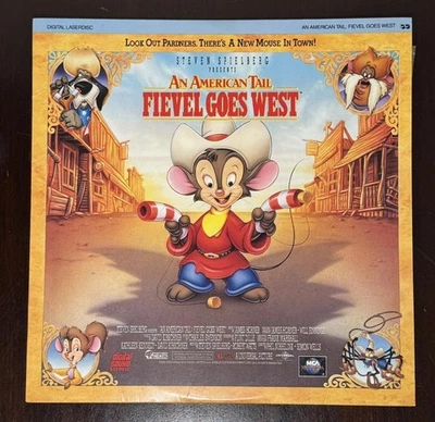 Vintage An American Tail Fievel Goes West LaserDisc Animated Family Movie 90s Foto 1 de 4