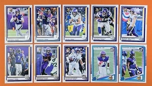 🟣🟡⚪️ 2025 DONRUSS MINNESOTA VIKINGS COMPLETE BASE TEAM SET (10 CARD LOT) 🟣🟡 - Picture 1 of 11