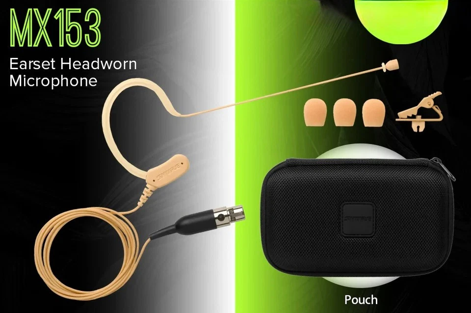 Shure Tan Earset Mic TA4F Connector for Shure Bodypack System BLX GLXD SLX PG 1 - Image 1 of 4