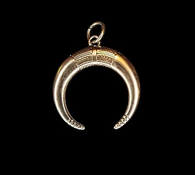 Colgante cuerno de toro de acero inoxidable Foto 1 de 2