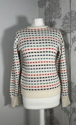 Vintage Chemise Lactoste Made In France Colorful Jumper Size 14 Wool Blend  - Image 1 of 4
