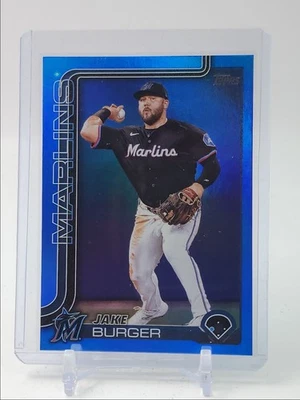 JAKE BURGER 2025 TOPPS SERIES ONE MLB BLUE HOLO FOIL MARLINS /150 Q4517 - Image 1 of 2