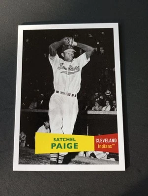 SATCHEL PAIGE CLEVELAND INDIANS 2018 TOPPS THROWBACK THURSDAY TBT #13 - Image 1 of 3