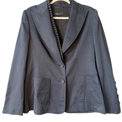Chaqueta Blazer Escada Gris Oscuro A Medida - Talla 42 (US 10) Foto 1 de 4
