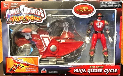 Red Wind Ninja Glider Cycle Power Rangers Ninja Storm Novo Na Caixa Nunca Aberto - Imagem 1 de 4