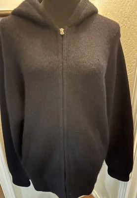 Polo Ralph Lauren XL Corderos Lana y Cachemira Cárdigan con Capucha Negro Usado 1x Foto 1 de 4